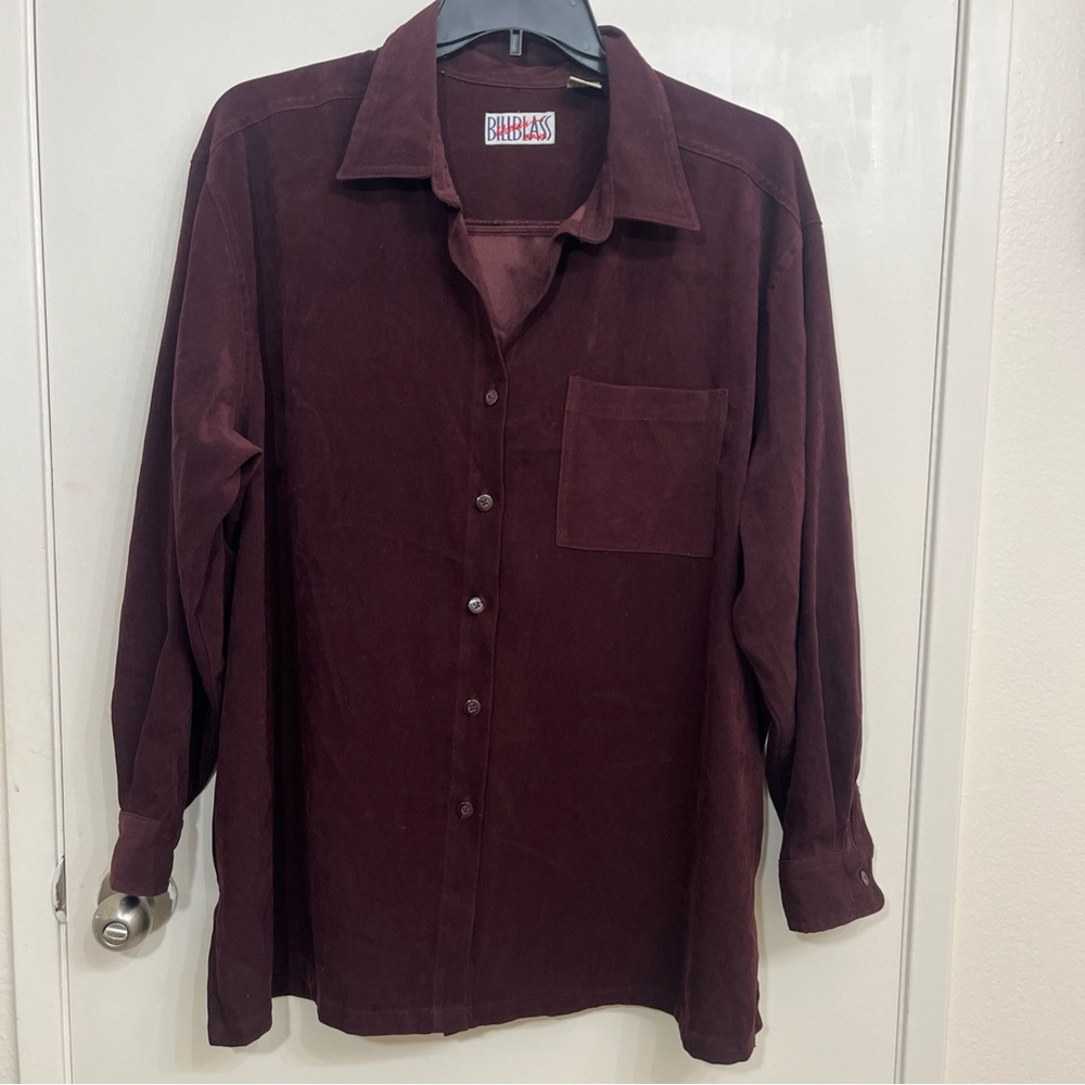 Bill Blass Plum Women’s Casual Button-Down Shirt Capsule Piece